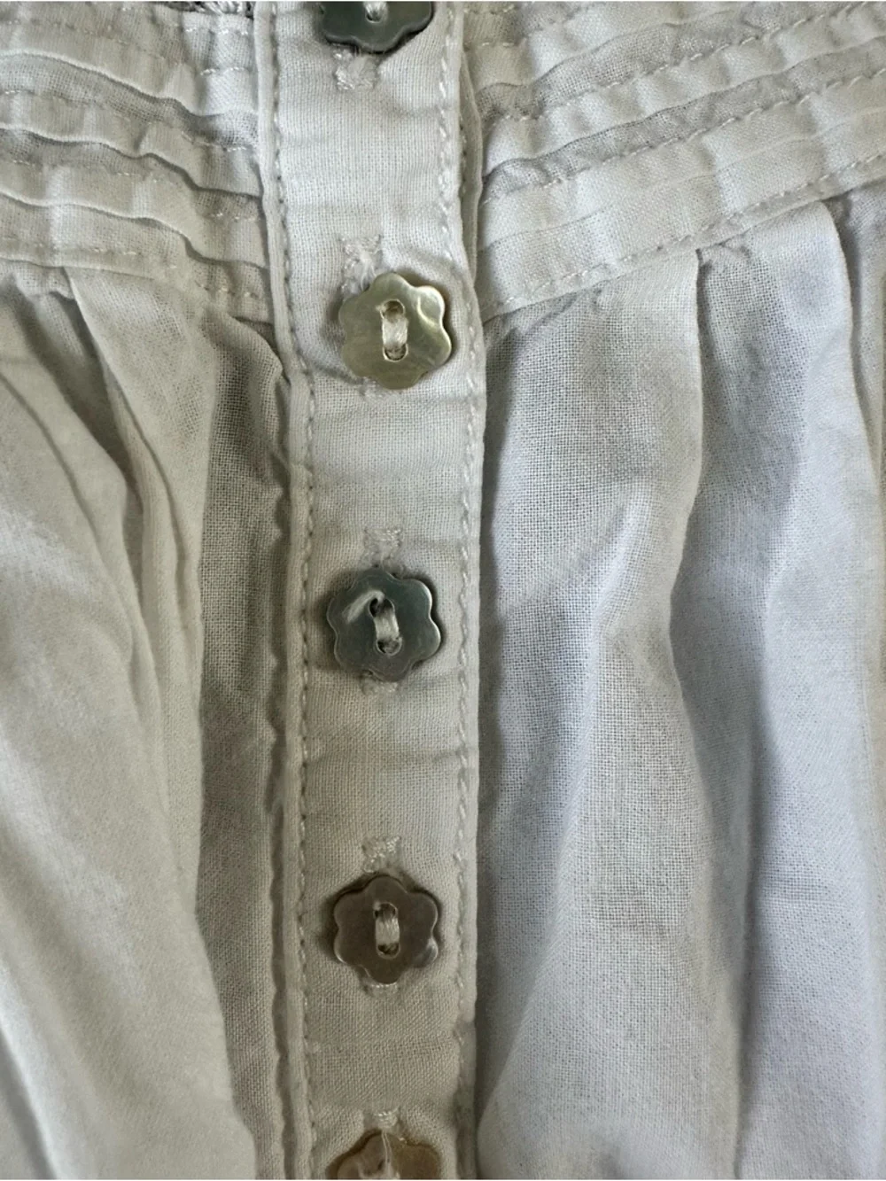 Eileen West Nightgown Small White 100% Cotton Floral Embroidery Night Shirt - Picture 4 of 11